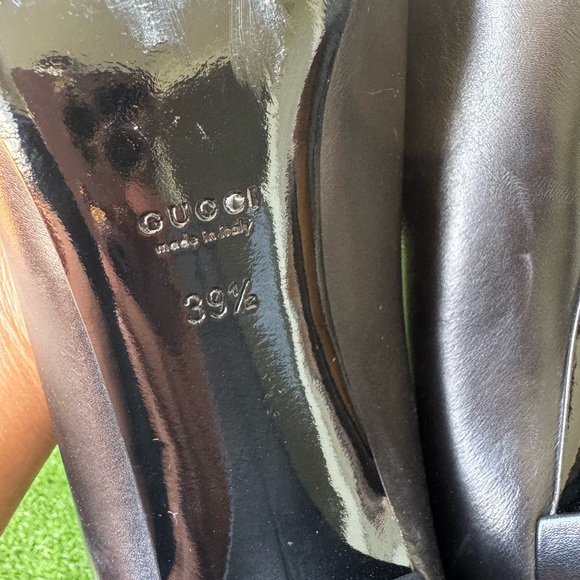 Gucci MaryJane Signature Silver Logo Women’s Black Heels - Picture 11 of 14